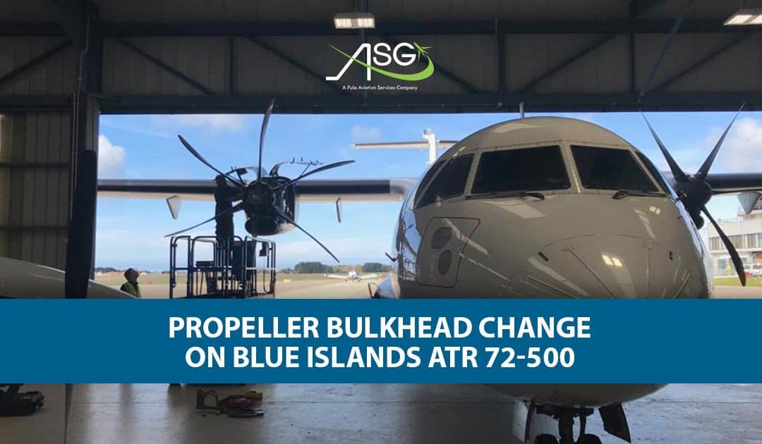 ASG conducts propeller bulkhead change on Blue Islands ATR 72-500