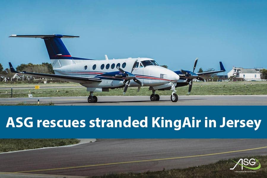 ASG rescues stranded KingAir in Jersey