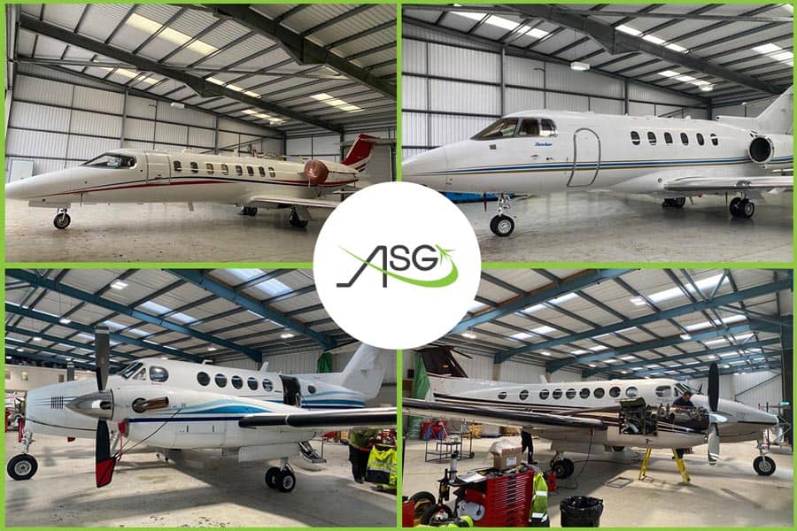 A selection of aircraft in work this week at ASG