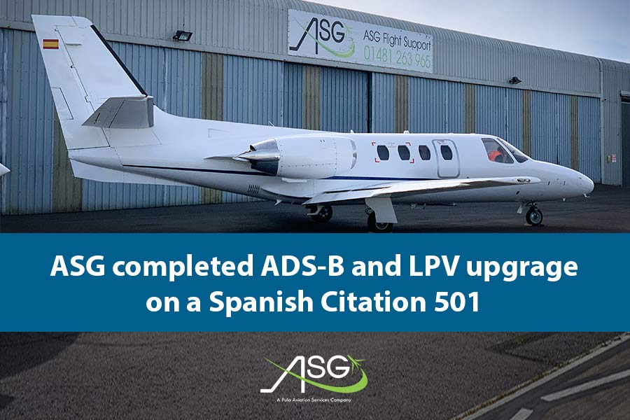 ASG completed ADS-B and LPV upgrade on a Spanish Citation 501