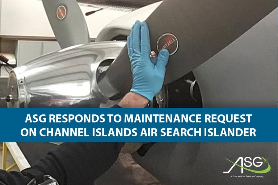 ASG responds to a request for maintenance on Guernsey based Channel Islands Air Search Islander
